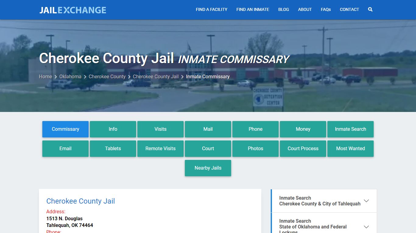 Inmate Commissary, Care Packs - Cherokee County Jail, OK - Jail Exchange